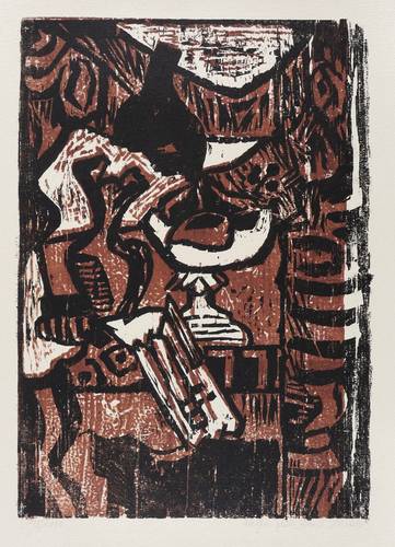 Jüchser, Hans -  -  - Stillleben mit Obstschale