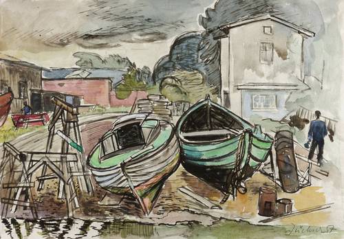 Jüchser, Hans -  -  - Fischerboote