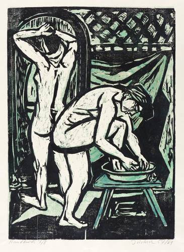 Jüchser, Hans -  -  - Zwei badende Frauen