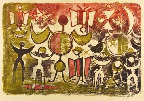 Schmidt-Uphoff, Hans Erich -  -  - Komposition (Figuren im Raum)