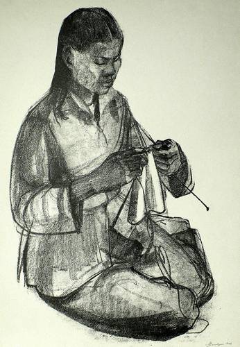 Bondzin, Gerhard -  -  - Chinesische Strickerin