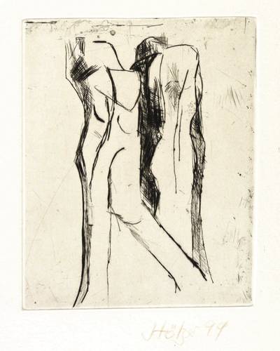 Stötzer, Werner -  -  - Zwei Figuren (Schreiten und Verharren)