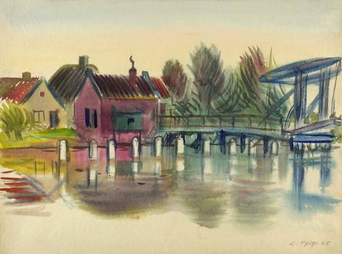 Schütze, Kurt -  -  - Zugbrücke in Eembrugge