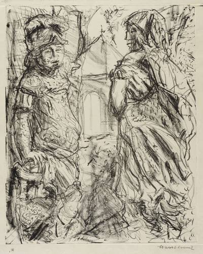 Hassebrauk, Ernst -  -  - Zwei Steinfiguren