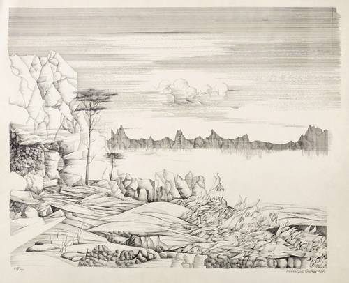 Distler, Rudolph -  -  - Phantastische Landschaft