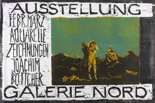 Böttcher, Joachim - Ausstellungsplakat Galerie Nord Dresden - Ausstellungsplakat Galerie Nord Dresden - Strandszene (Badende)