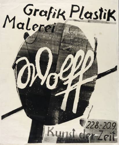 Wolff, Willy - Ausstellungsplakat Galerie Kunst der Zeit Dresden - Ausstellungsplakat Galerie Kunst der Zeit Dresden - Grafik, Plastik, Malerei