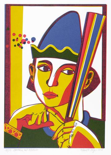 Berger, Roland R -  -  - Harlekin mit Klatsche