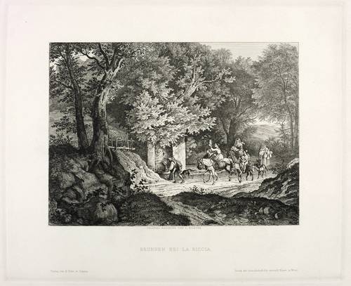 Richter, Adrian Ludwig -  -  - Brunnen bei La Riccia (Ariccia)