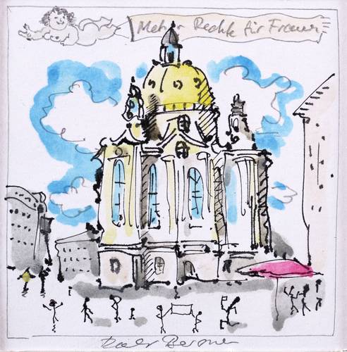 Bergner, Ralf -  -  - Mehr Rechte für Frauen (Demonstration an der Frauenkirche Dresden)