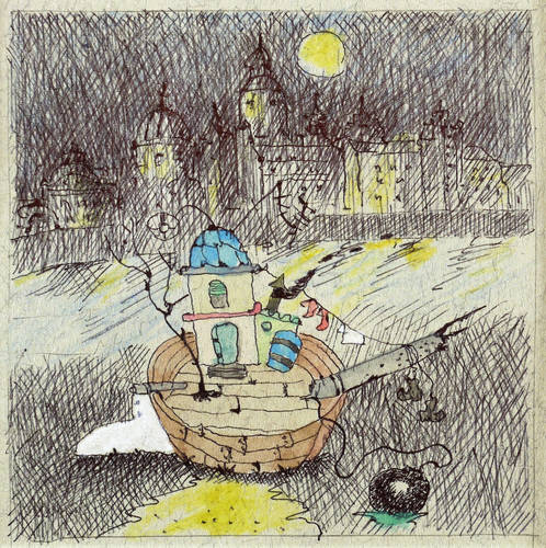 Bergner, Ralf -  -  - Schiff vor Altstadtpanorama Dresdens