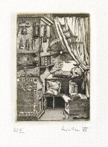 Richter, Gerenot -  -  - Exlibris Werner Saemmler Hindrichs