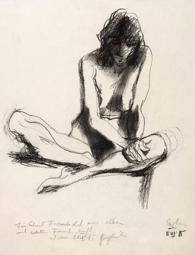 Eisler, Georg -  -  - Kauernder Akt