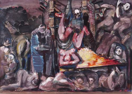 Paris, Ronald -  -  - Große Figurenkomposition (Die Mauern)