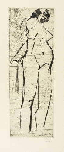 Stötzer, Werner -  -  - Stehender Akt