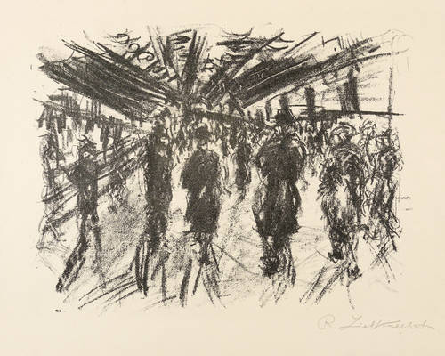 Liebknecht, Robert -  -  - Auf dem Metrobahnsteig (Paris)