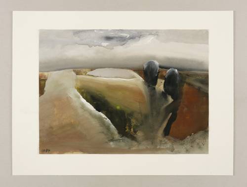 Bankroth, Ursula -  -  - Landschaft mit zwei Bäumen