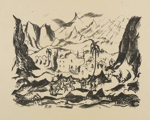 Heckendorf, Franz -  -  - Orientalische Landschaft