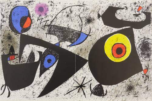 Miro, Joan -  -  - Hommage à Miró (Das gelbe und rote Auge)