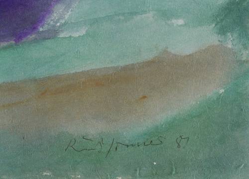 Gruner, Rudi -  -  - Küstenlandschaft mit dunkler Wolke