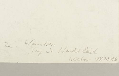 Weber, Horst - Wandrers Nachtlied (Wolfgang Goehte) - Wandrers Nachtlied (Wolfgang Goehte) - Tag- und Nachtleid (19.12.1986)