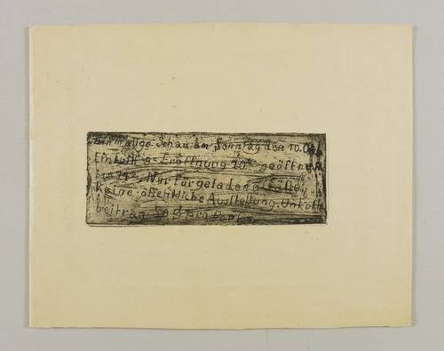 Körnig, Hans - Einladungskarte Kunstausstellung Wallgäßchen - Einladungskarte Kunstausstellung Wallgäßchen - Dachbodenausstellung