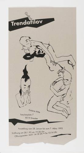 Trendafilov, Gudrun - Ausstellungsplakat Galerie Mitte Dresden - Ausstellungsplakat Galerie Mitte Dresden - Drei Figuren