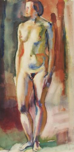 Lachnit, Wilhelm -  -  - Stehender Akt