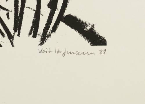 Hofmann, Veit -  -  - Ohne Titel (Vogel auf dem Dach)