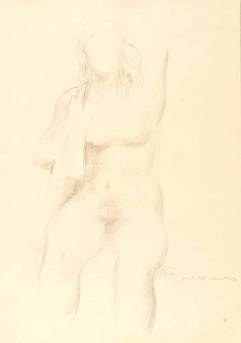 Kettner, Gerhard -  -  - Sitzender weiblicher Akt