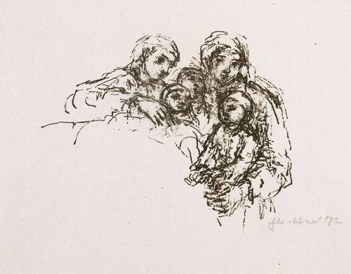 Kettner, Gerhard -  -  - Ohne Titel (Zwei Mütter mit Kindern)