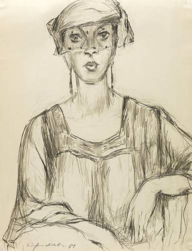 Klotz, Siegfried -  -  - Ohne Titel (Dame mit Schleier)