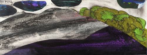 Kretschmer, Katharina -  -  - Ohne Titel (Bewölkte Landschaft)