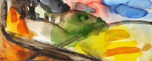 Kretschmer, Katharina -  -  - Ohne Titel (Kleine Landschaft)