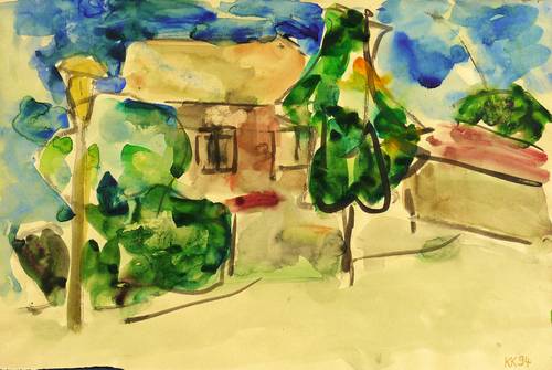 Kretschmer, Katharina -  -  - Ohne Titel (Stadtlandschaft mit Laterne IV)