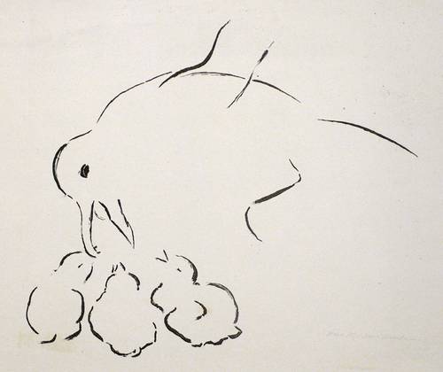 Richter, Etha -  -  - Möwe mit Jungen