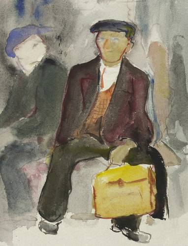 Mau, Hans -  -  - Wartender mit Aktentasche