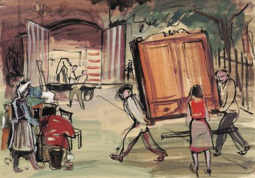 Mau, Hans -  -  - Möbelpacker beim Umzug