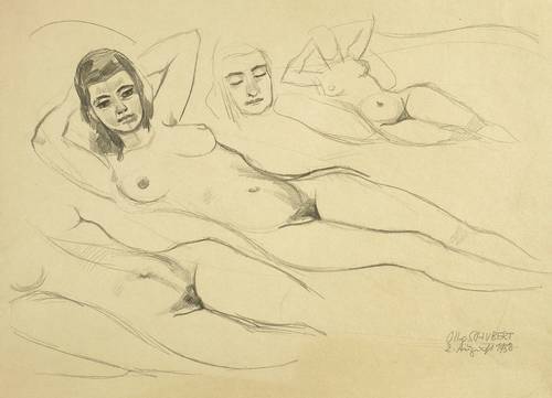 Schubert, Otto -  -  - Frauenakt