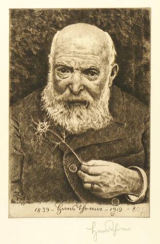 Thoma, Hans -  -  - Selbstbildnis IV mit Blume