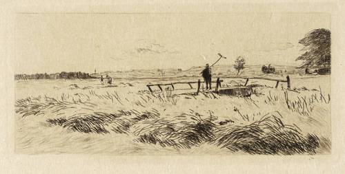 Wenban, Sion Longley -  -  - Heuernte (Der Wiesenweg mit dem Heumacher auf dem Steg)