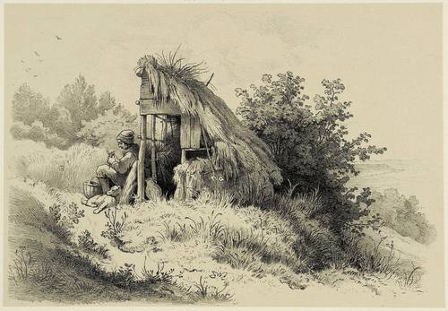 Richter, Adrian Ludwig - Skizzenbuch - Skizzenbuch - Flurhüter bei der Mahlzeit