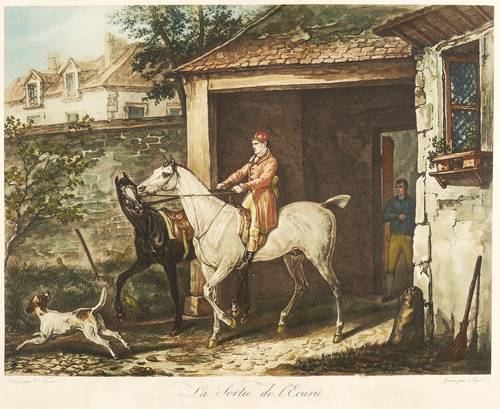 Pferde - Ausritt aus dem Marstall - Ausritt aus dem Marstall - La Sortie de l'Ecurie