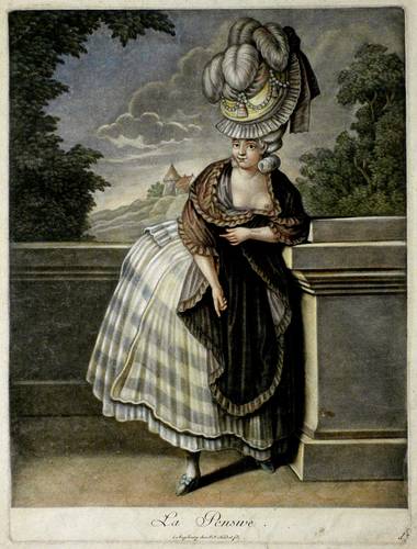 Haid, Johann Jacob -  -  - La Pensive (Die Nachdenkliche)