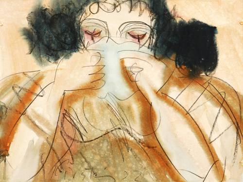 Schmidt-Kirstein, Helmut -  -  - Weinende Frau