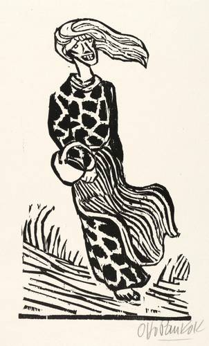 Pankok, Otto -  -  - Frau im Wind