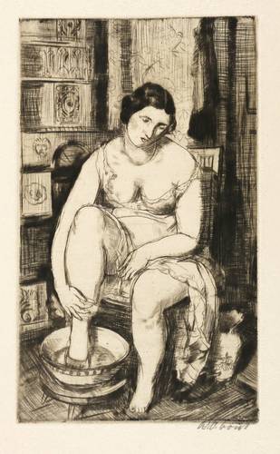 Voigt, Richard Otto -  -  - Junge Frau bei der Toilette