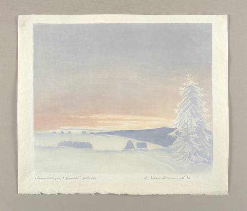 Buchwald-Zinnwald, Erich -  -  - Sonnenuntergang in Zinnwald