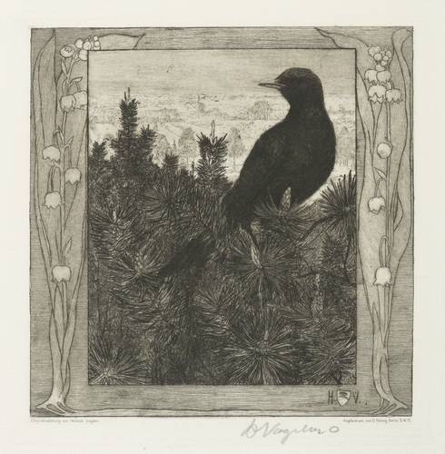 Vogeler, Heinrich -  -  - Die Amsel