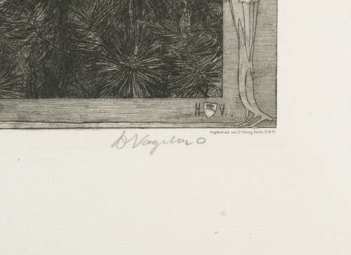 Vogeler, Heinrich -  -  - Die Amsel